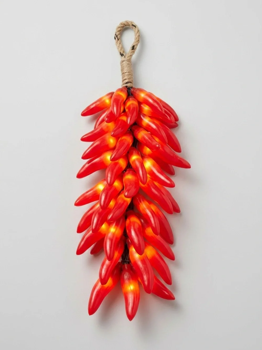 Red Chili Pepper Ristra String Lights Festive Southwestern Kitchen Home Decor